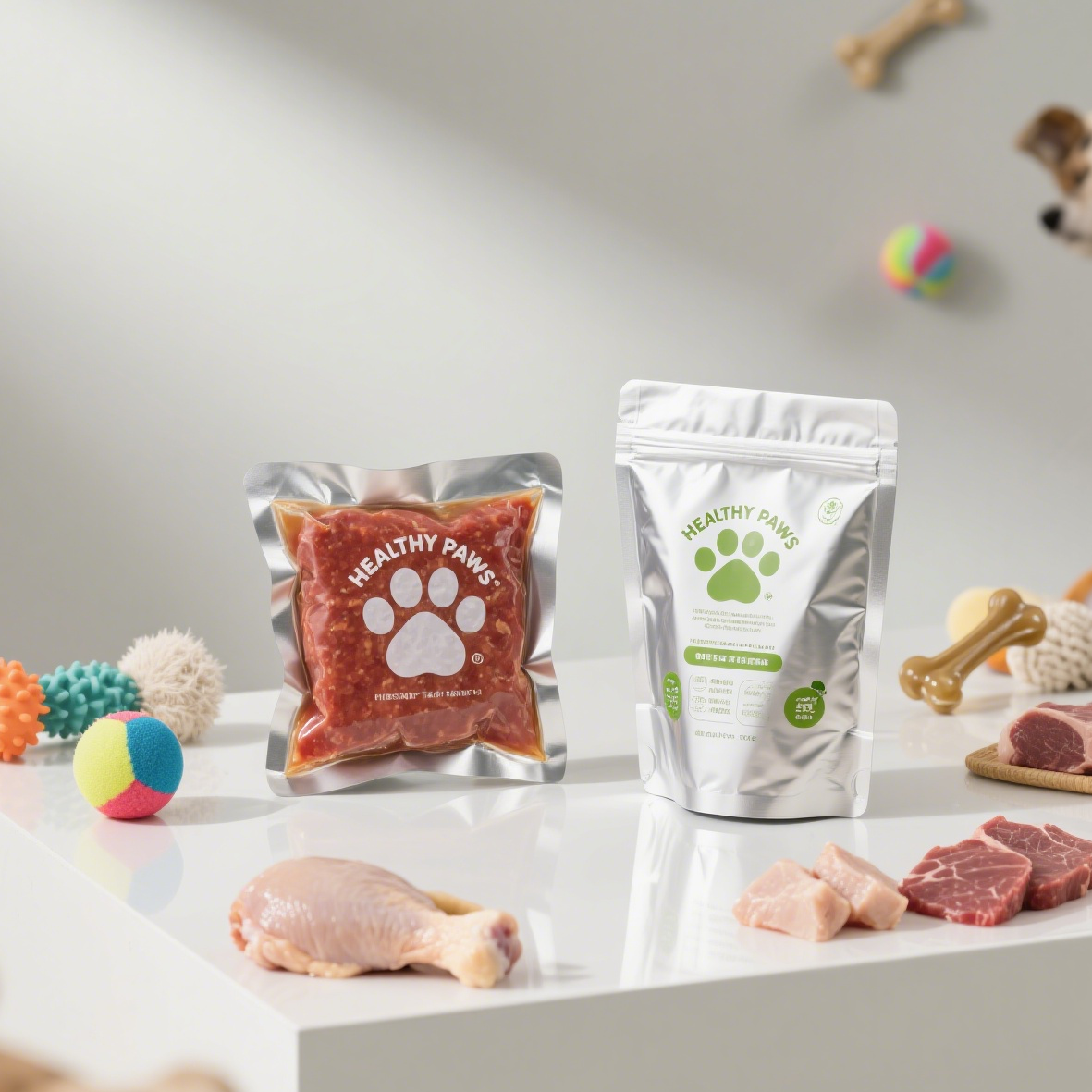 Custom Printed High Temperature Cooking Bag Resistant Food Grade Material Cooking Retort Pouch Stand Up For Pet Food